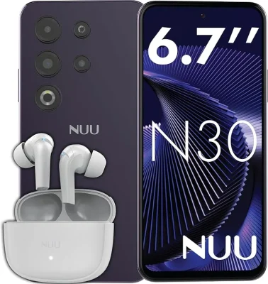 NUU N30 Cell Phone Unlocked with Earbuds Bundle for T-Mobile