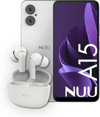 NUU A15 Cell Phone 4GB/128GB + EarBudsA ANC | Bundle