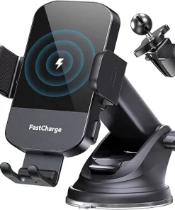 CHGeek Wireless Car Charger, 15W Fast Charging Auto Clamping Car Charger Phone Mount Phone Holder fit