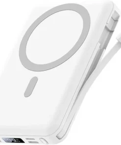 Yiisonger for Magsafe Battery Pack – 10000mAh Portable Charger for Mag-Safe 22.5W PD Fast Charging with Built-in Cables LED Display